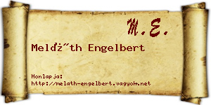 Meláth Engelbert névjegykártya